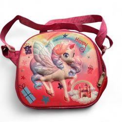 Unicorn LED Light-Up Kids Shoulder Bag – Pink Glitter Rainbow Purse