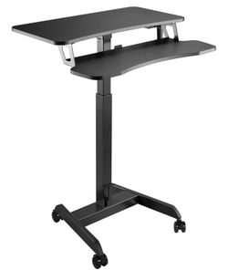Mobile height adjustable standing desk