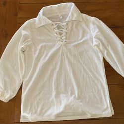 Pirate White Shirt, Kids M (8)