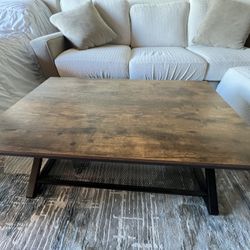 BRAND NEW! Rustic Wood Coffee Table - Mint Condition, Already Assembled!