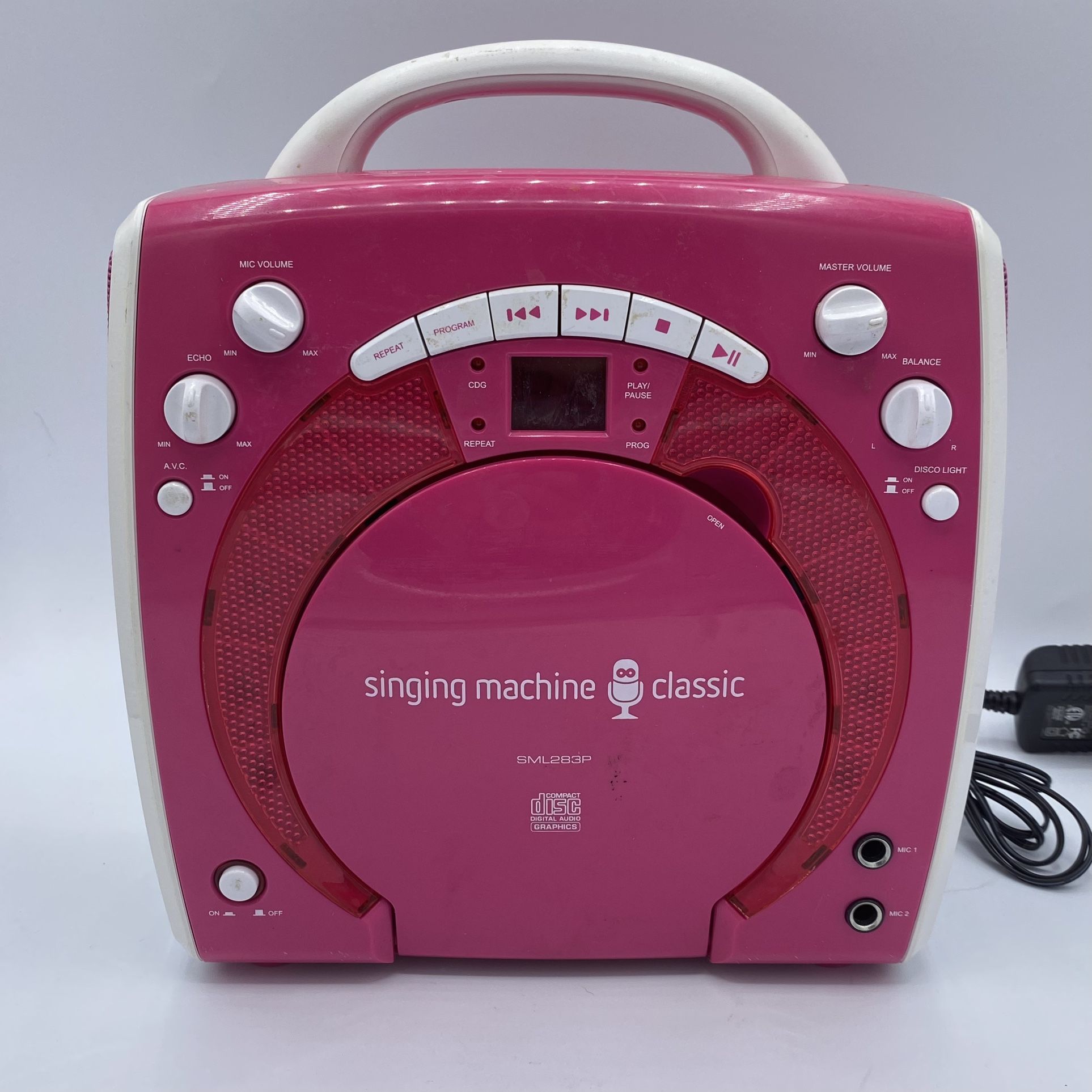 Singing Machine — Portable CD Karaoke System — Pink (Model SML343P)