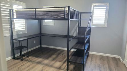 Gaming loft bed frame.  Queen size