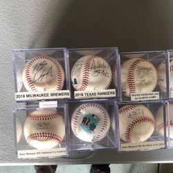 Signed Baseballs Brewers Padres A’s And more
