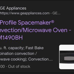 GE space maker oven/microwave 