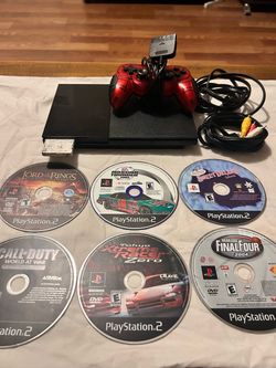 Ps2 slim with 6 games