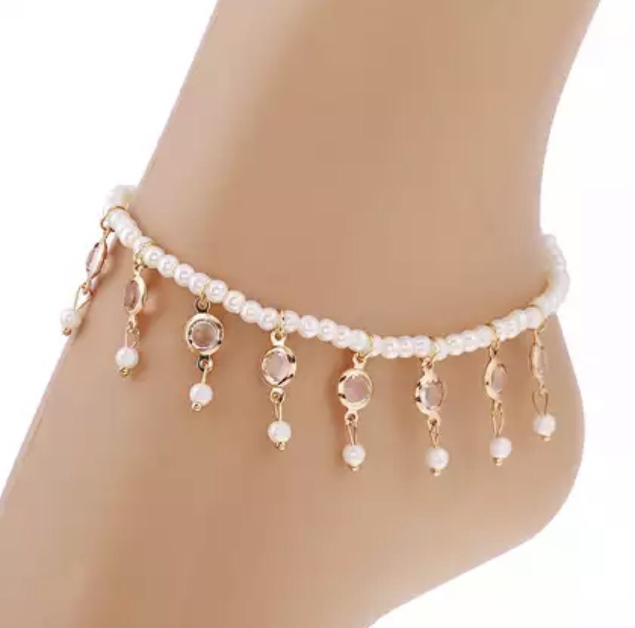 2021 1PCS Beautiful gold tassel chain anklet 