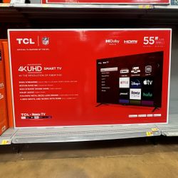 55” TCL Smart 4k LED Uhd Tv