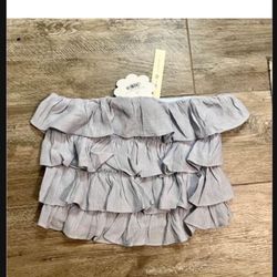 NWT ruffle Crop Top