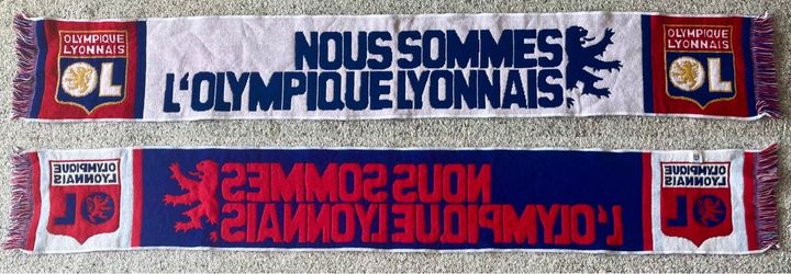 Olympique Lyonnais Nous Sommes One Sided Soccer Scarf