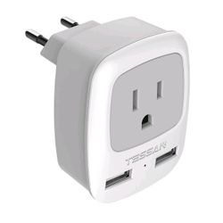 European Travel Plug Adapter Type C 