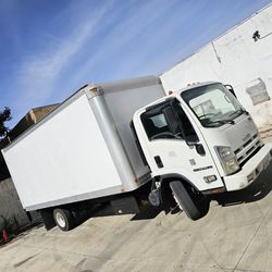 Isuzu NPR Box Truck – 18ft Diesel with DEF – Low Miles – Ramp – Excellent Condition