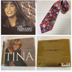 Bodyguard Soundtrack CD, Tina 2 CD Set, NFL Tie