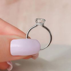 NEW! 1.5CT Round Brilliant Solitaire, Certified Moissanite Gemstone Bridal Set, Please See Details ♥️