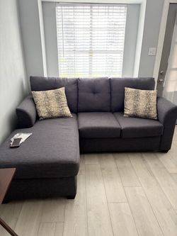 Small blue sectional
