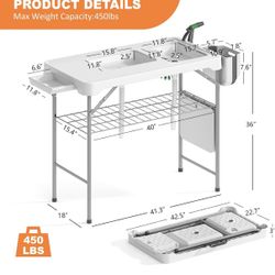  New Folding Fish Cleaning Table