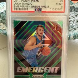 2018 Panini Prizm Luka Doncic Rookie Emergent Green Prizm #3 RC