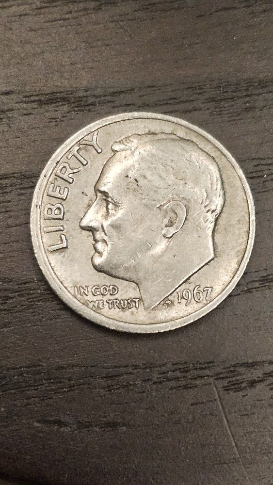 1967 Dime Ten Cent Error