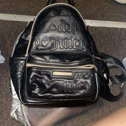 black and gold juicy couture backpack 