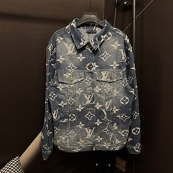 Louis Vuitton classic monogram full print LV denim jacket