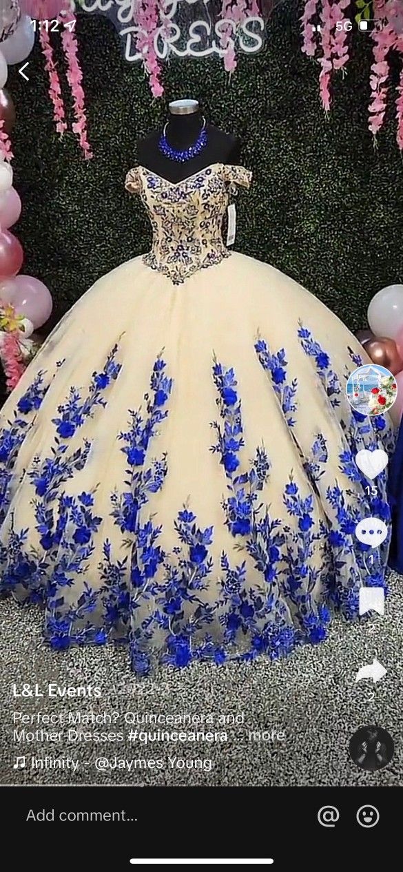 Royal Blue QuinceƱera Dress Size 2