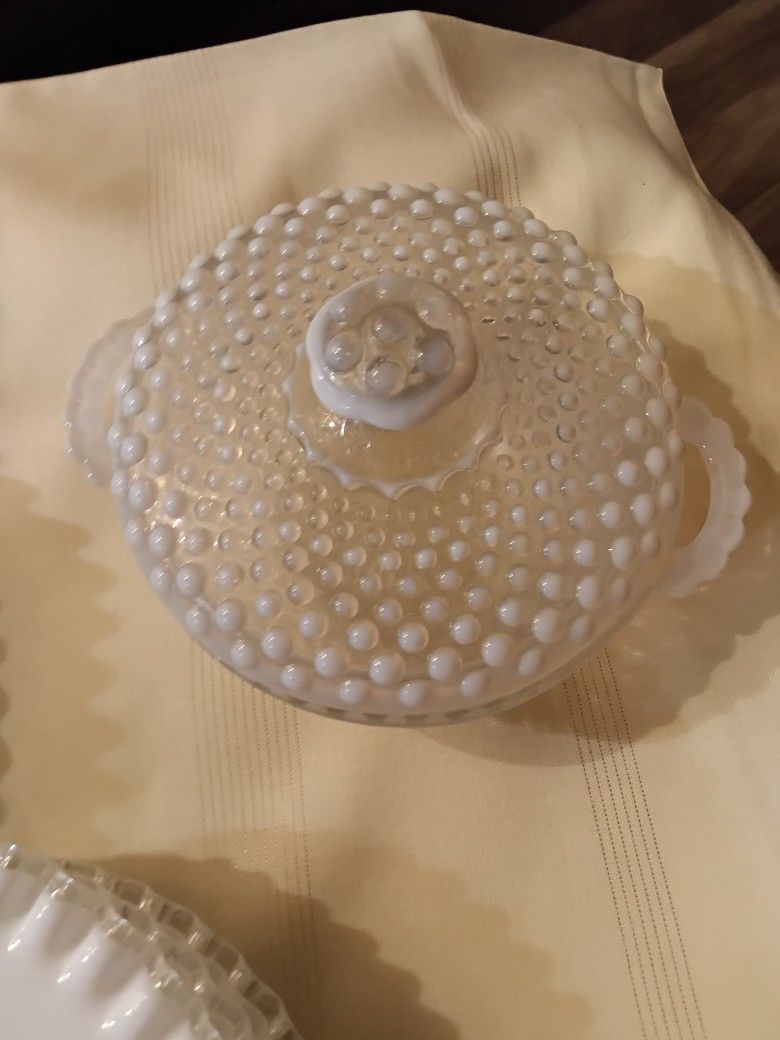Dish Milk Glass