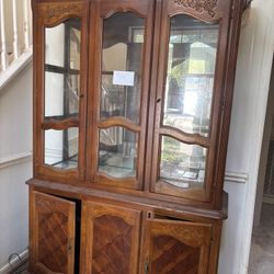 China Hutch With 2 glass Shelves