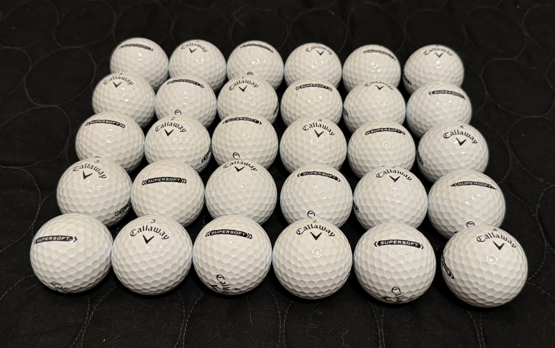 30 Callaway SUPERSOFT Used White Golf Balls 4A Condition (AAAA) Grade