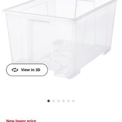 Ikea Clear Boxes 30 ¾x22x17 "/34 gallon Like New!