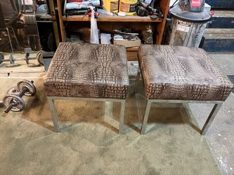 2 Brown Imitation Leather Seats For $60
