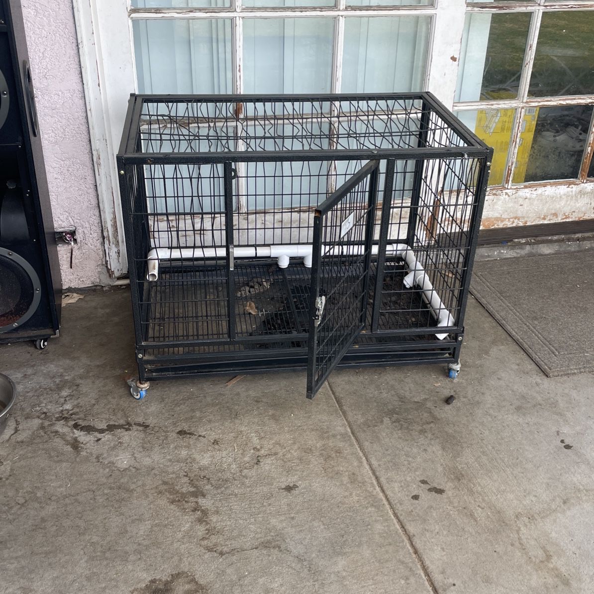 Dog Cage Kennel With Wheels