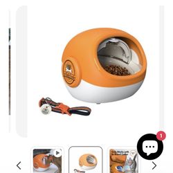 FurBabyFeeder Sphere Automatic Microchip Pet Feeder Locking Doors Orange NEW