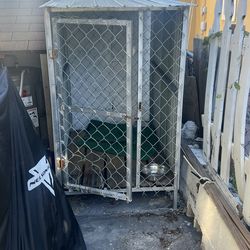 Heavy-Duty Outdoor Metal Dog Kennel / Pet Cage with Roof