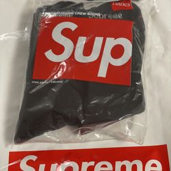 Supreme Black Socks 
