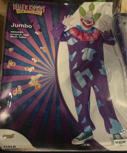 Jumbo Child Killer Clown Costume Size Large 12-14