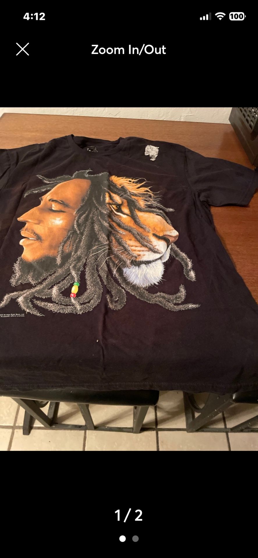 Bob Marley Tshirt Size And Large 15.00 Each