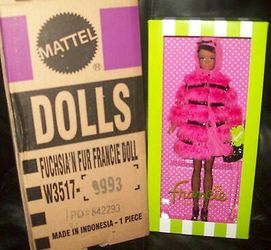 Francie collectable barbie doll fur n fuchsia