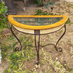 Half moon entry table
