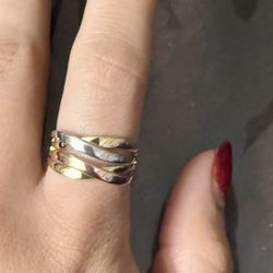 Tricolor 18k Italian Gold Ring
