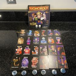 6 Disney Character Tokens & 20 Photo Cards from Monopoly Disney Villains Edition