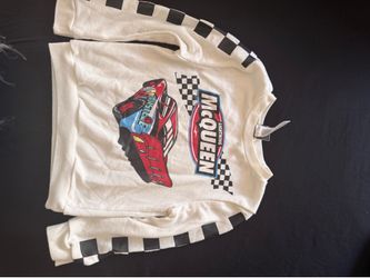 Disney Cars McQueen white & cream sweatshirt and shorts set