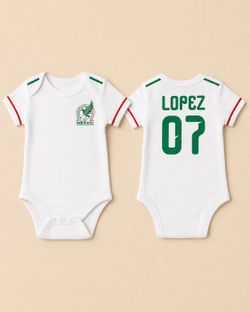 CUSTOM MEXICO WORLD CUP 2026 BABY ONESIES
