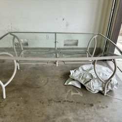 Glass Patio Table PICK UP TODAY ONLY