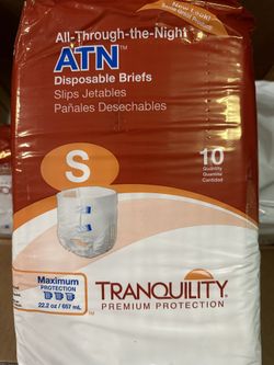 Tranquility ATN Disposable Briefs S - Box of 100
