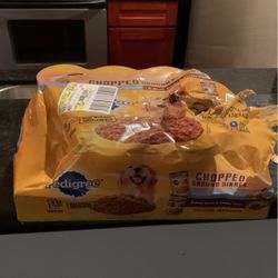 8 Cans Of Pedigree Chopped Ground Beef Puppy Food