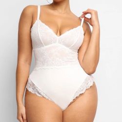 Lace Glamour Strappy Thong Bodysuit