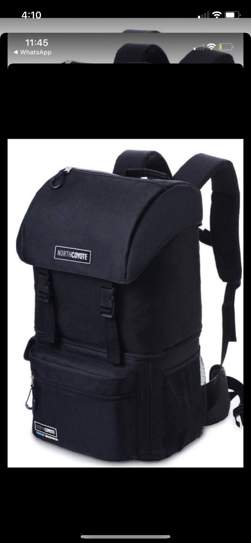 Hiking backpacks with cooler installed