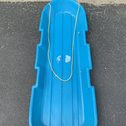 Winter Toboggan Bobsled Luge Sleigh Sled Blue/Yellow