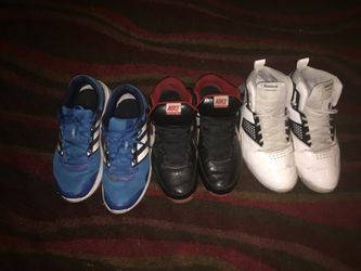 3 pair reebok Nike adidas