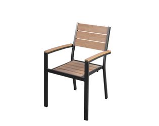 SunVilla Newport Stackable Patio Chair, Faux Wood