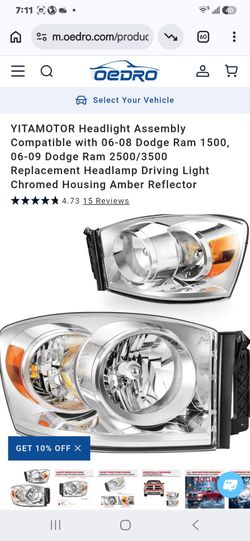 2006-2008 dodge ram 1500 + 2500/3500  New Headlamps Headlights  pair $150 pair new Headlamps dodge ram 1500